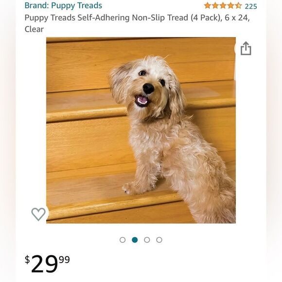 New! Puppy Treads, Self-Ahering, Non-Slip Tread for Stairs. 24 x 6. 7 count. - Picture 1 of 14